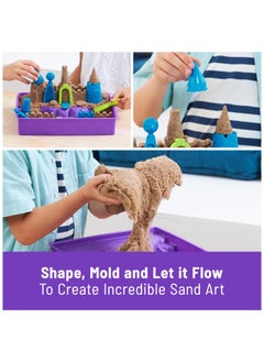 Kinetic Sand Kinetic Sand, Deluxe Beach Castle Playset with 2.5lbs of Beach Sand, Molds & Tools, Sensory Toys, Christmas Gifts for Kids Ages 3+  - Image 3