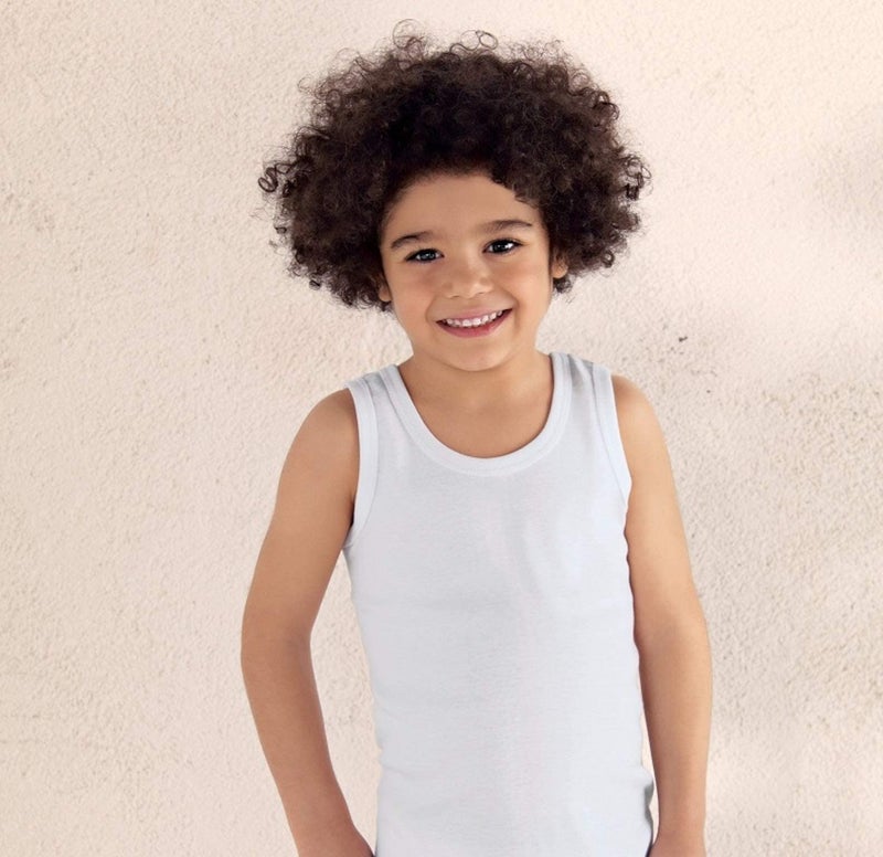Brix Big Boys' White Undershirts - Tagless 100% Cotton Tank Tops 4-pk. - Image 2