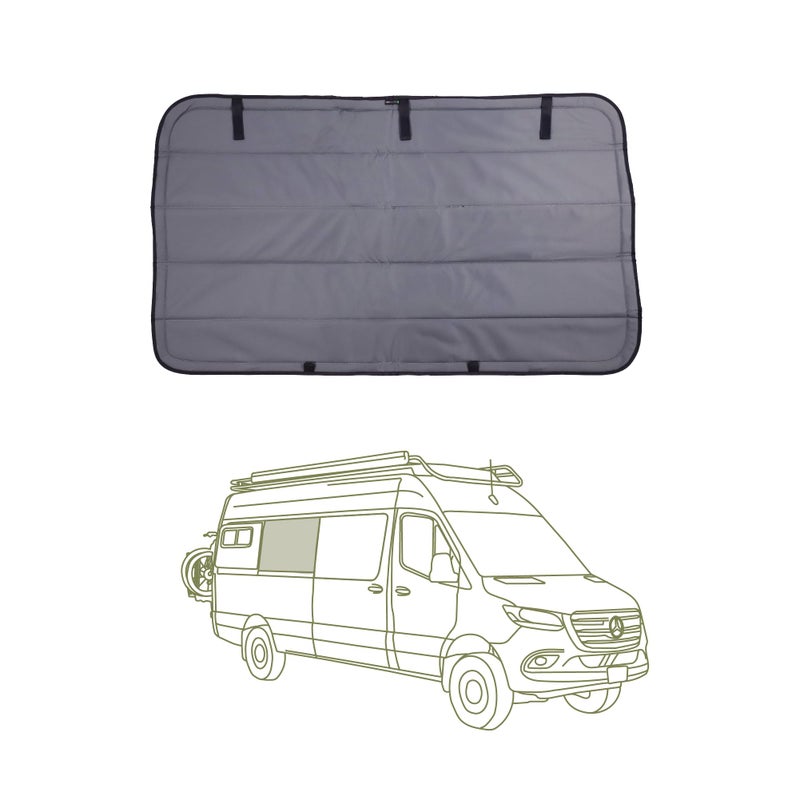 VanEssential Insulated Magnetic Blackout Window Cover Designed for MercedesBenz NCV3 VS30 Middle Window 170 Length Van Right Hand Side for Van Years 2007 to Current Model Charcoal Gray
