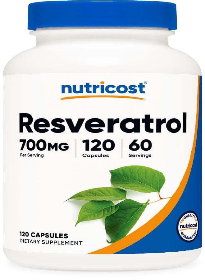 Nutricost Resveratrol 700mg, 120 Capsules - Vegan, Gluten Free, Non-GMO - Image 1