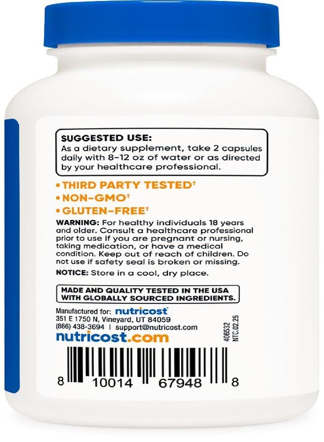 Nutricost Resveratrol 700mg, 120 Capsules - Vegan, Gluten Free, Non-GMO - Image 3