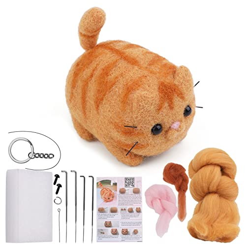 QMNNMA Needle Felting Kit, Animals Needle Felting Set, DIY Wool Felt Materials Set with Felting Tool and Instruction for Needle Felting Craft Project and DIY Handmade - Image 4
