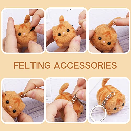 QMNNMA Needle Felting Kit, Animals Needle Felting Set, DIY Wool Felt Materials Set with Felting Tool and Instruction for Needle Felting Craft Project and DIY Handmade - Image 5