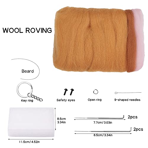 QMNNMA Needle Felting Kit, Animals Needle Felting Set, DIY Wool Felt Materials Set with Felting Tool and Instruction for Needle Felting Craft Project and DIY Handmade - Image 2