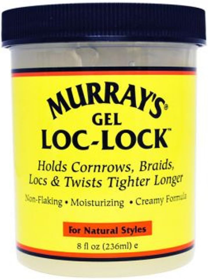 Murray's Gel Loc-Lock - 8 Fl Oz Hair Styling Gel for Cornrows, Braids, and Twists