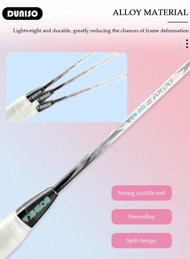 DUNISO مجموعة مضارب بادل مكونة من 2، مضارب بادل من سبائك الحديد تشمل حقيبة بادل، 3 كرات بادل، 2 قبضة مضرب للمبتدئين لألعاب الهواء الطلق في الفناء الخلفي، اللعب اليومي والتدريب - Image 3