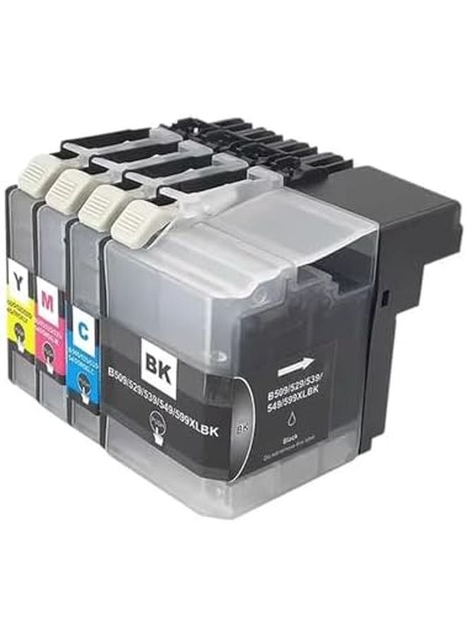 خراطيش حبر متوافقة 1 مجموعة 4 قطع لطابعات DCP J100 DCP J105 MFC J200 LC525 LC529 XL - Image 2