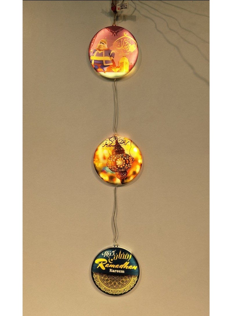 Ramadan Hanging LED Light with Ramadan Characters – Electric – Large Size