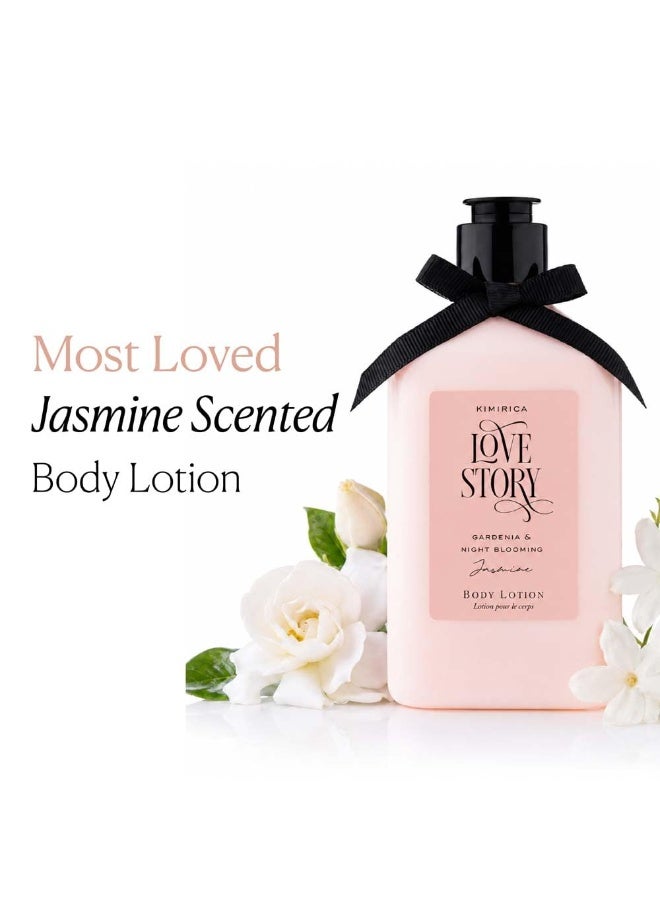 Kimirica Love Story Moisturizing Body Lotion |Gardenia and Night Blooming Jasmine | 270ml | Daily Moisturizer for All Skin Types |100% Vegan and Paraben Free - Image 3