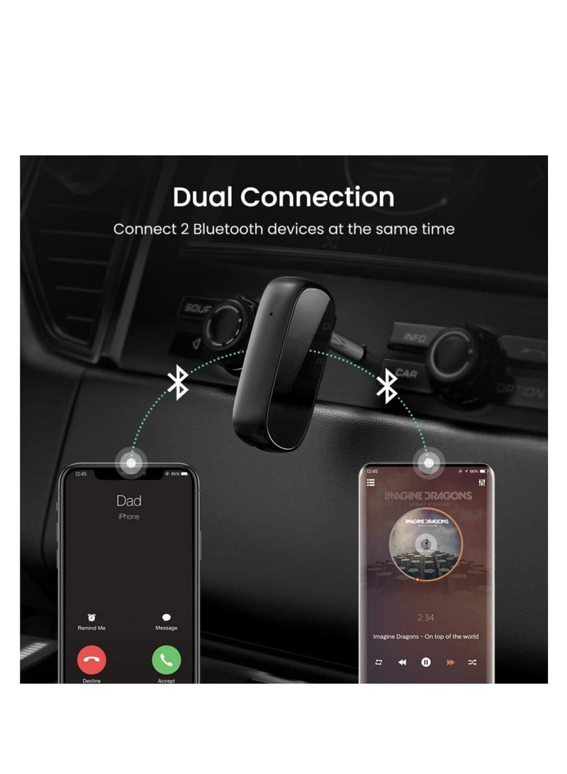 Bluetooth Aux Adapter, Bluetooth 5.0 Audio Receiver for Wireless Music Stream with Hand-free Call, aptX LL, 10H Play Time, Auto-Repair for Car Speaker, Headphone, Audio Sound System - Image 2