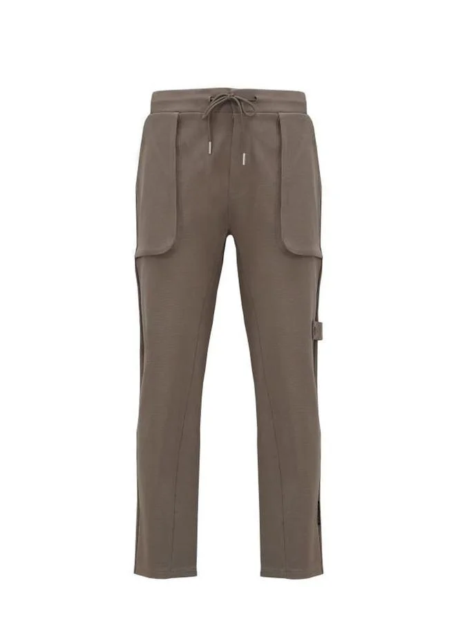 Selene Men Solid Cotton Pants with Drawstring