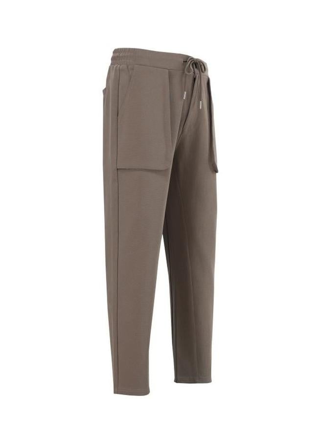 Selene Men Solid Cotton Pants with Drawstring - Image 3