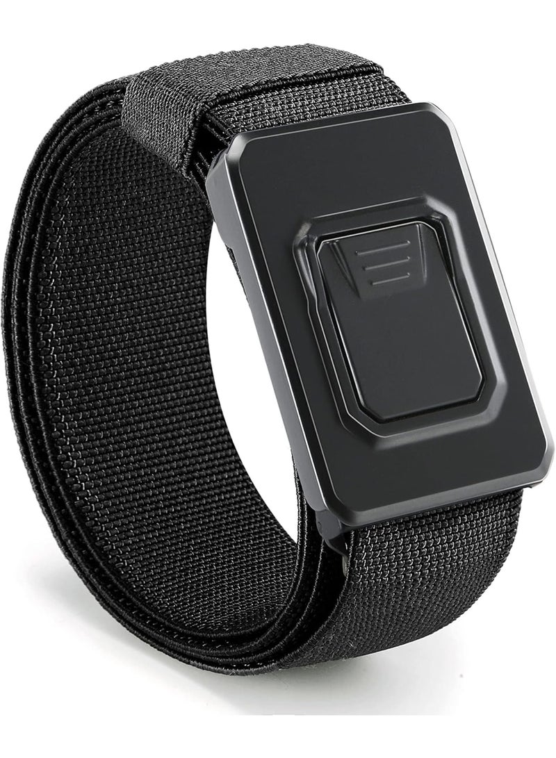 SOLARAE حزام تكتيكي للرجال من النايلون، أحزمة عمل للرجال، قابلة للتعديل، بدون مشبك معدني، حزام عسكري للمشي للرجال مع مشبك سريع التحRelease ثقيل، مناسب للعمل والسفر - Image 1