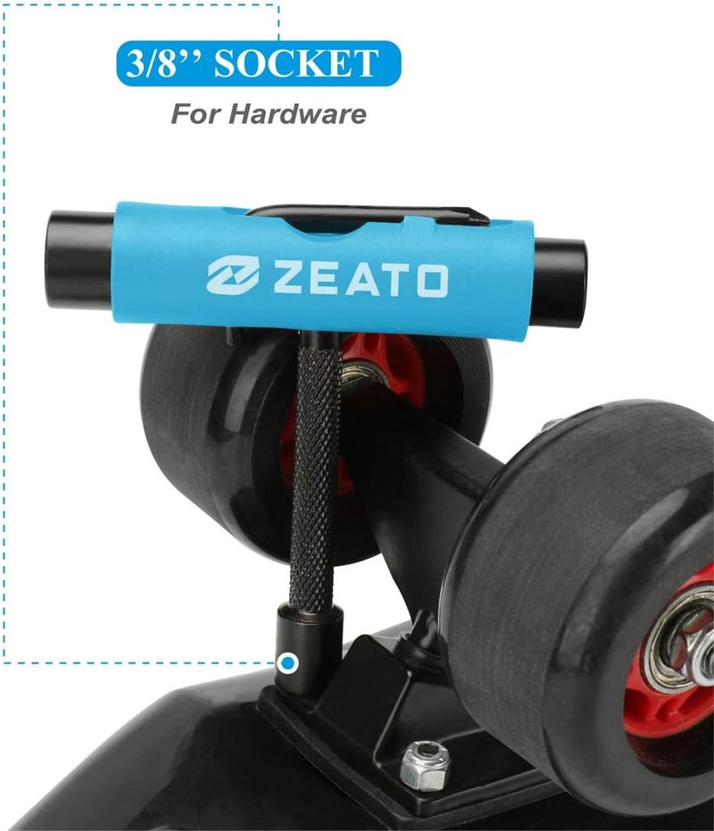 Zeato All-in-One Skate Tools Multi-Function Portable Skateboard T Tool Accessory with T-Type Allen Key and L-Type Phillips Head Wrench Screwdriver - Image 5
