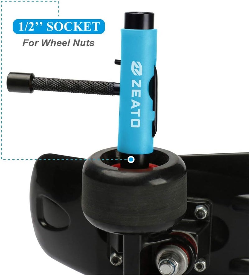 Zeato All-in-One Skate Tools Multi-Function Portable Skateboard T Tool Accessory with T-Type Allen Key and L-Type Phillips Head Wrench Screwdriver - Image 4