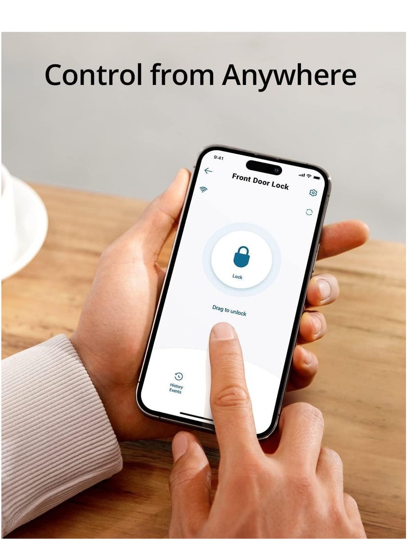 ROBUSTLINE Robustline OUTDOOR Electronic Smart Lock for Front Door with 5 Function- (2 YEARS WARRANTY) Fingerprint, Passcode, Mobile App, Smart IC Card, Metal Key  (RBSL1030B)  - Image 2