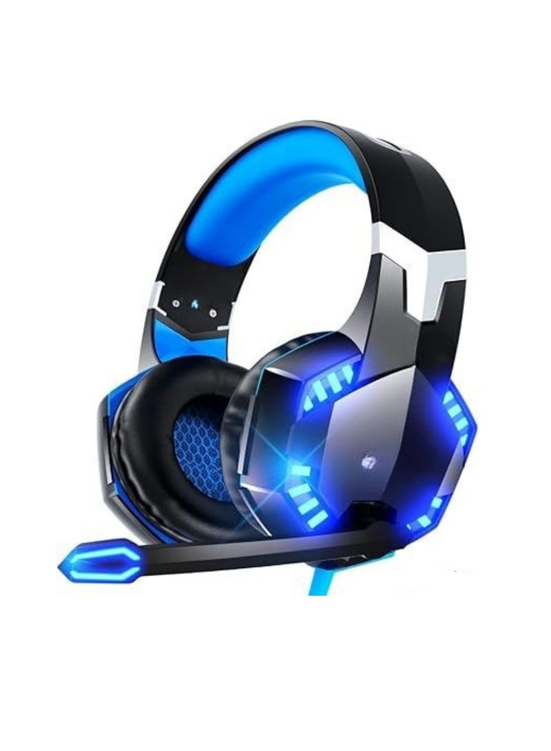 G2000 Gaming Headset – Bass Surround, Noise Cancelling Mic, Over-Ear, LED Lights, Compatible with PS5, PS4, Xbox, Mac, PC & More - Image 1