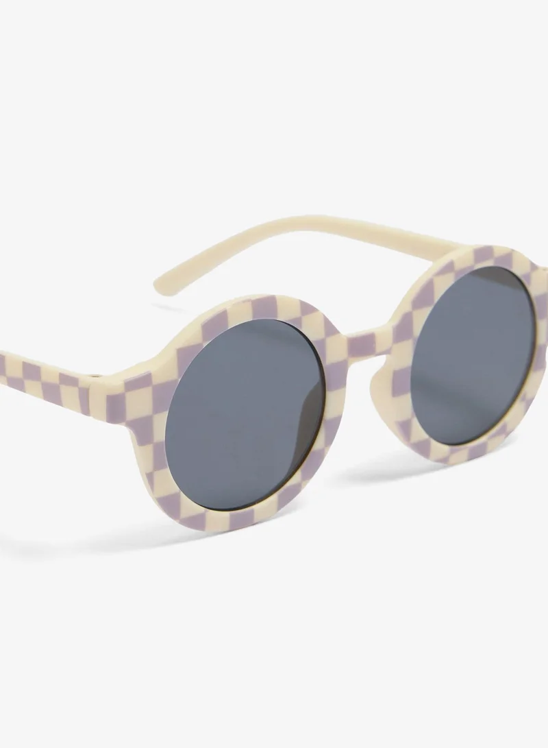 Matalan Boys Cream Checkerboard Sunglasses