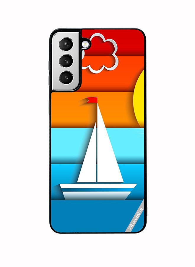 VR CREATIVE Protective Case Cover For Samsung Galaxy S22 5G Boat Design Multicolour - Image 1