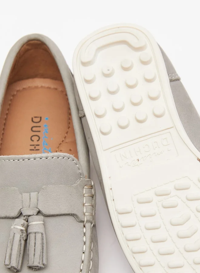 DUCHINI Boys Slip-On Moccasins With Tassel Detail