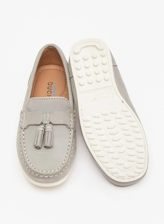 DUCHINI Boys Slip-On Moccasins With Tassel Detail