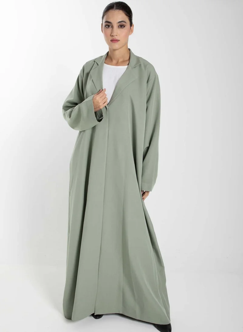 MSquare Fashion Green Barbie Crepe Abaya with Matching Sheila for Office and Meetings