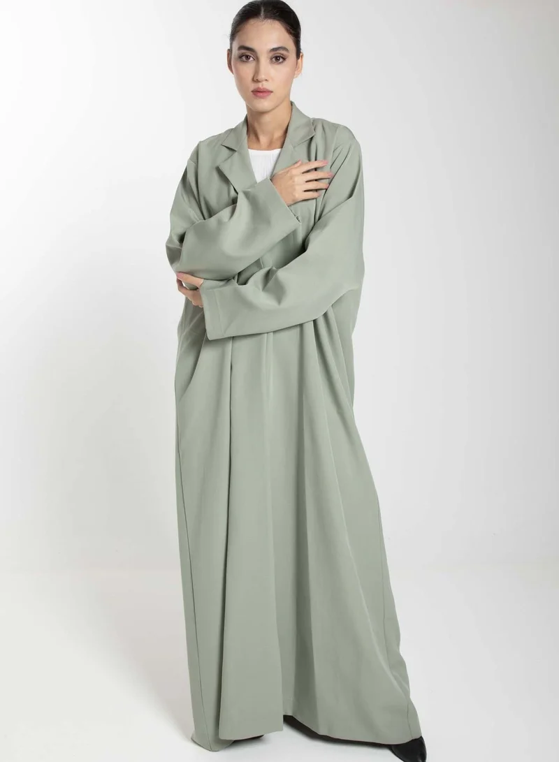 MSquare Fashion Green Barbie Crepe Abaya with Matching Sheila for Office and Meetings