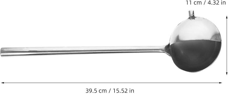 Stainless Steel Gravy Ladle with Long Handle Cooking Sauce Spoon for Kitchen Serving Soup and Oil, Sauce Ladle Spoon for Home Cooking and Entertaining - Image 2