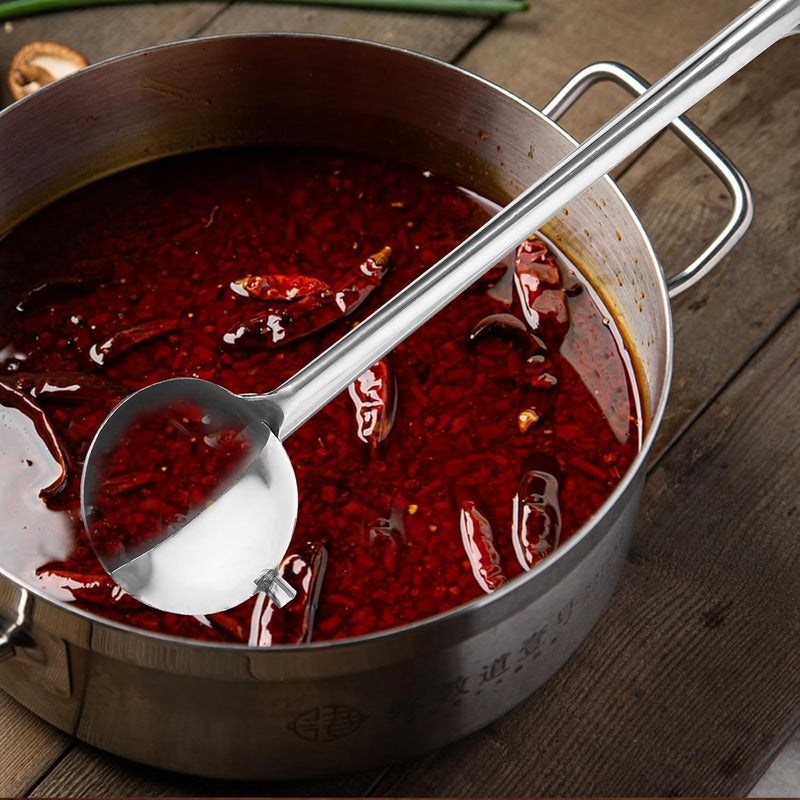 Stainless Steel Gravy Ladle with Long Handle Cooking Sauce Spoon for Kitchen Serving Soup and Oil, Sauce Ladle Spoon for Home Cooking and Entertaining - Image 5