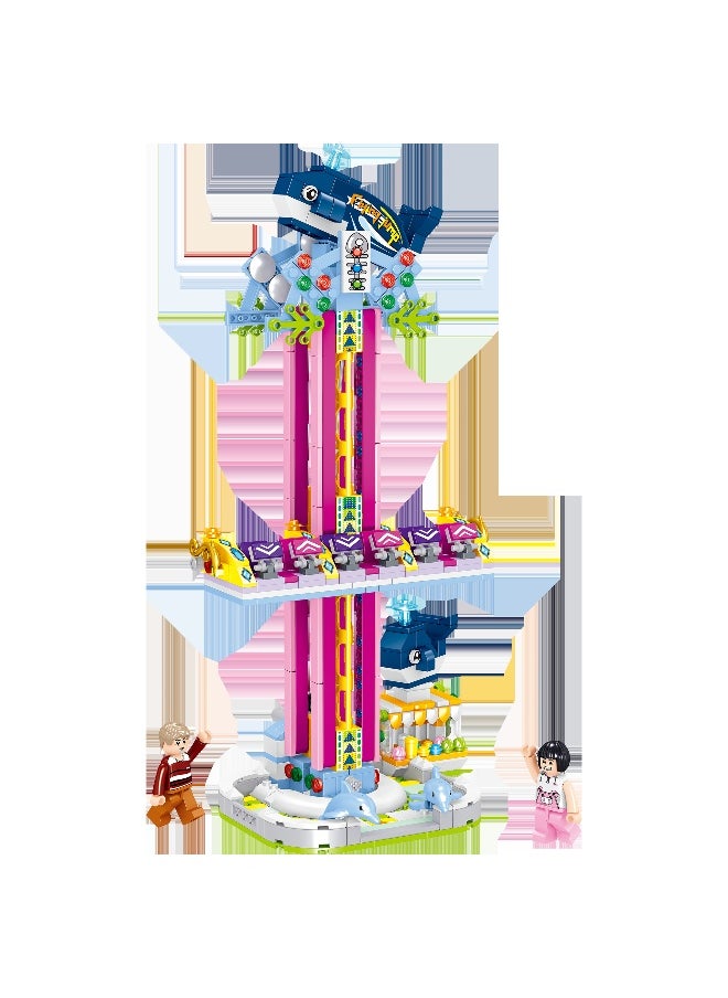 Miniso MiniCity - Amusement Park Building Blocks(Tower Ride 640 Pcs) 