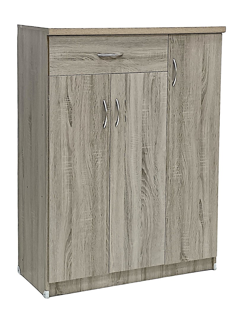 Sabir & Bros Furniture LLC SBF Wooden Shoe Cabinet with 3 Doors and 1 Drawer, 5-Tier Large Storage Shoe Organizer, Thailand Design, Shoe Rack for Hallway and Living Room  - Image 1