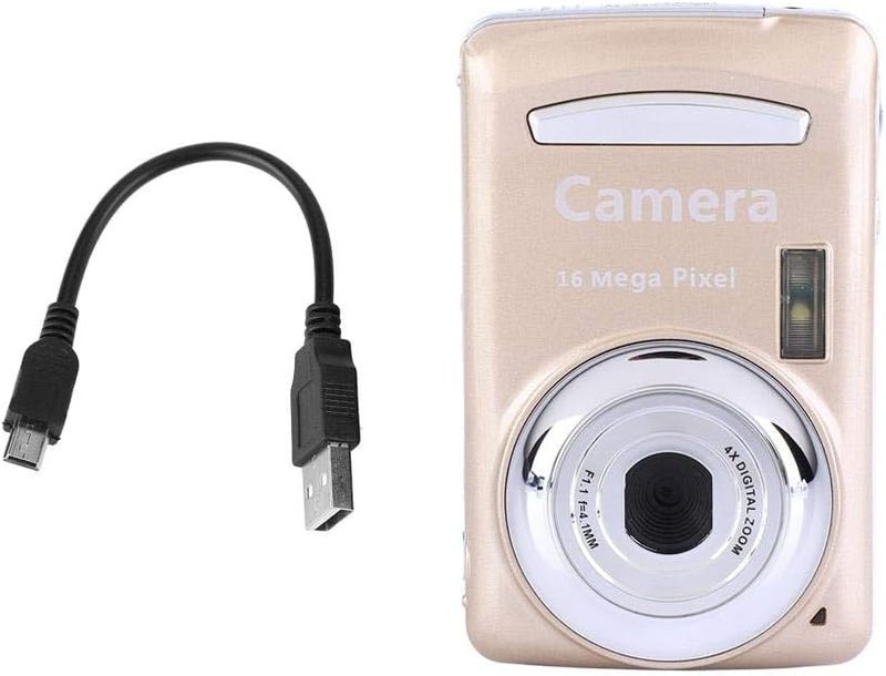 Rugged 30FPS Outdoor 4X Zoom Camera Rugged 720P HD Camera for Beach Camping(Golden) - Image 2