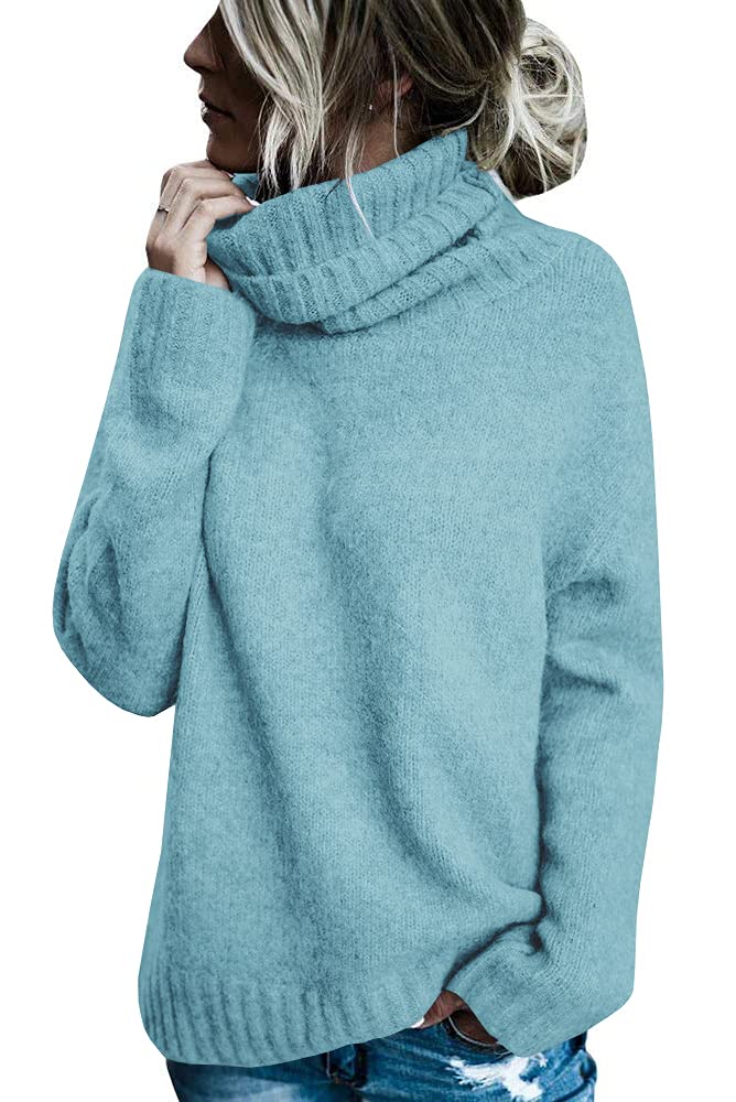 FISACE Womens Oversized Turtleneck Pullover Sweater Cable Knit Long Sleeve Sweater Tops - Image 1