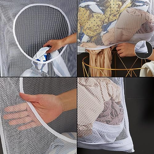 ZIIYAN 2 Pack Door Hanging Laundry Hamper Bag, Mesh Laundry Bag, Large Dirty Clothes Bag Over the Door Organizer - Image 5