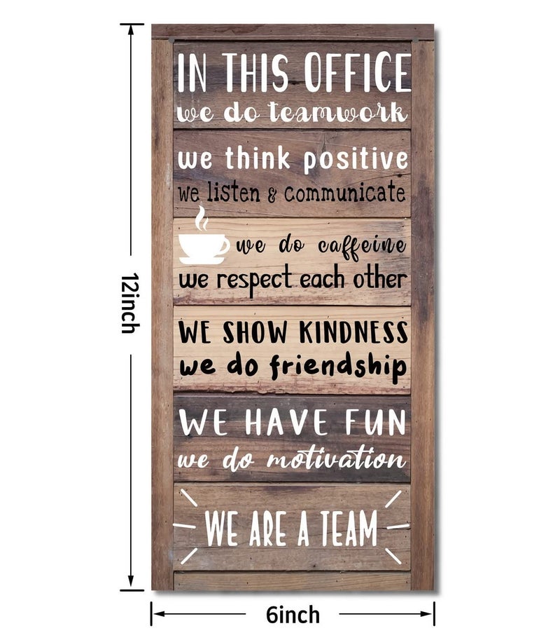 Gkwa We Are A Team Office Signs Decor, Hanging Wood Sign Office Decoration, Motivational Quotes Wall DÃ©cor, Human Resources Offices Wall Decoration, Team Gift, Gift for Leader - Image 2