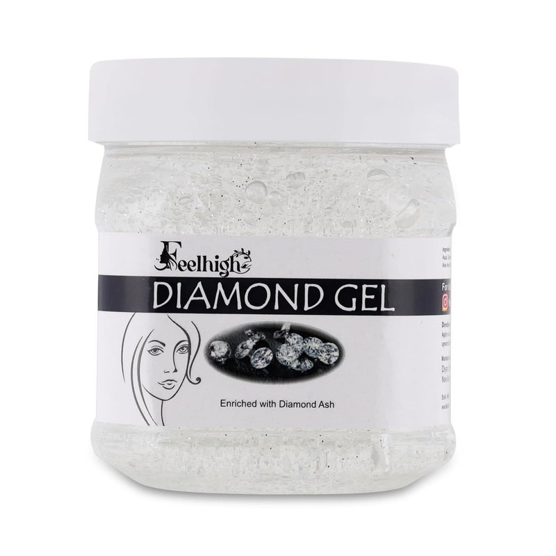 Feelhigh Diamond Face Gel Enriched with diamond aish helps to Detoxify Skin and Brightening skin 500ml Men And Women Skin care Facial Face Gel - Image 1