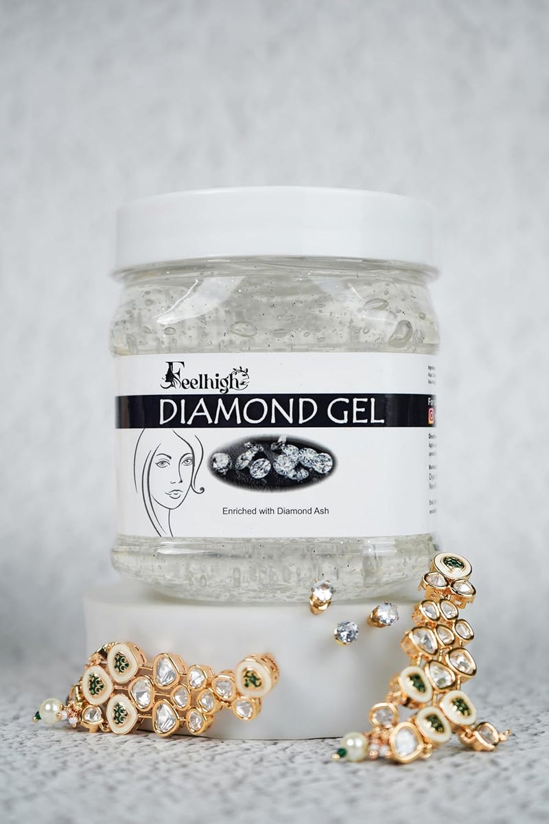 Feelhigh Diamond Face Gel Enriched with diamond aish helps to Detoxify Skin and Brightening skin 500ml Men And Women Skin care Facial Face Gel - Image 4