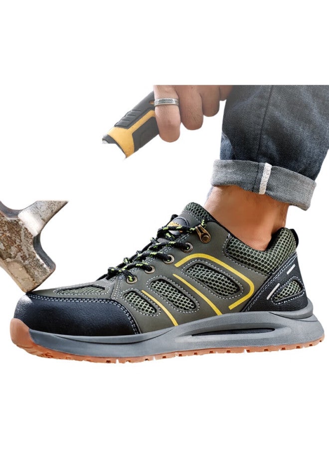 Jingtu Safety Shoes For Men, Non-Slip, Steel Toe Cap, Puncture-Resistant, Wear-Resistant, Lightweight Work Safety Functional Shoes 3070 Size 42 - Image 3