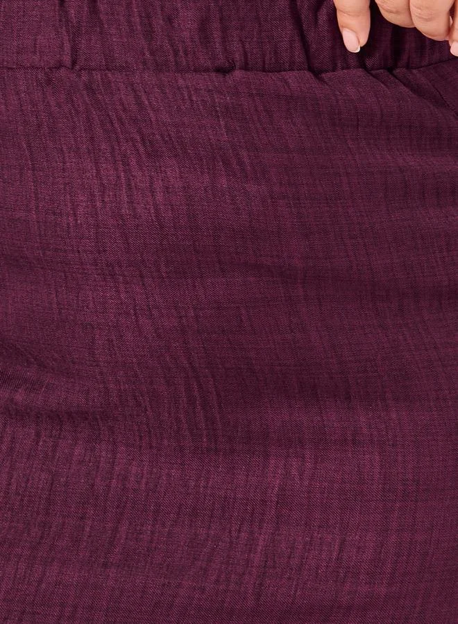 ستايلي جيبة ماكسي من Styli بنقوش بارزة للمقاسات الكبيرة