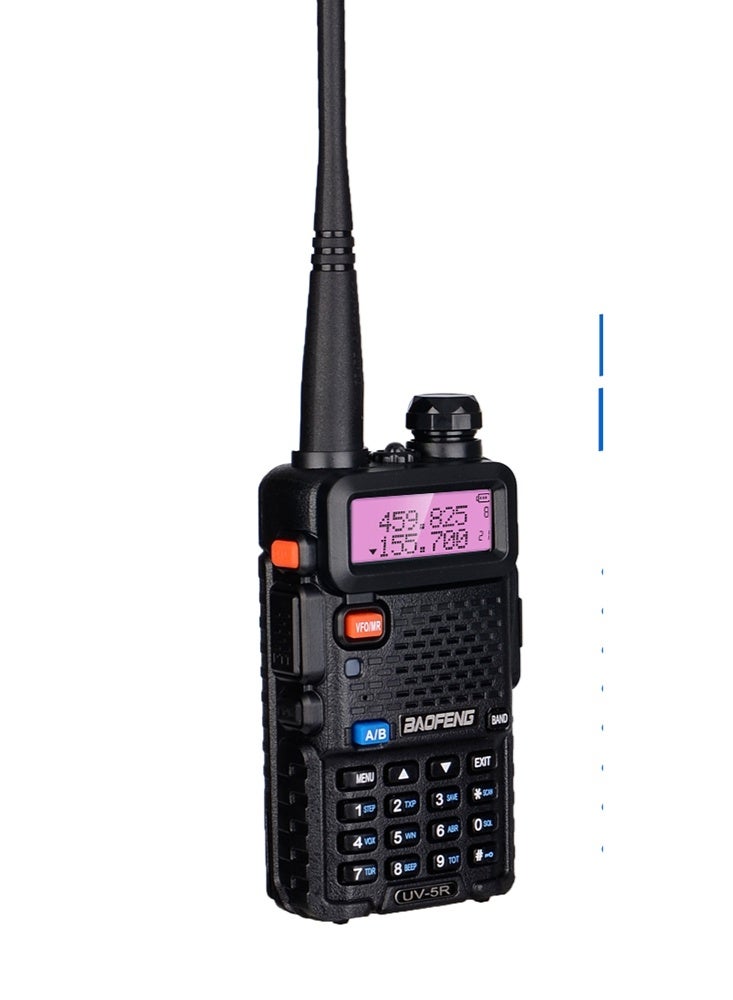 Baofeng High-Power 5W FM UV-5R with 128 Channels Connect Portable Communication Station Long Range Handheld Device (Black) - Image 1