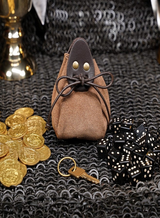 Mythrojan Leather Jewelry Bag Drawstring Christmas Gift storage bag pouch For Wedding Party Favors - Brown - Image 5
