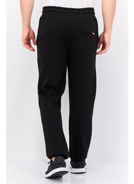 CROSSHATCH Men Regular Fit Brand Logo Jogger Pants, Black  - Image 2