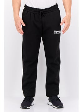 CROSSHATCH Men Regular Fit Brand Logo Jogger Pants, Black  - Image 1