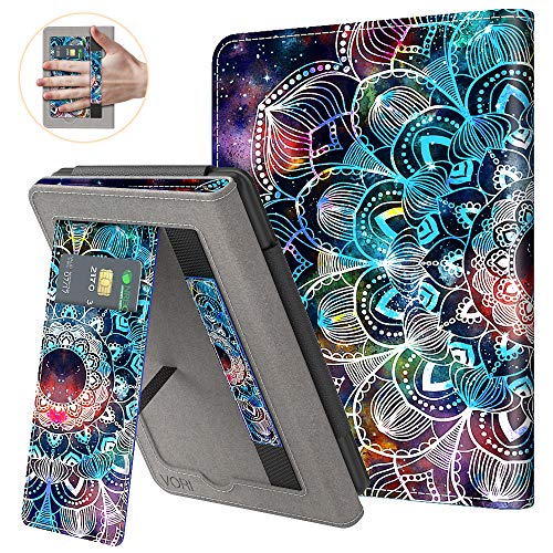 VORI Stand Case for 6" Kindle Paperwhite (Fits 10th Generation 2018 / All Paperwhite Generations Prior to 2018) PU Leather Case Smart Cover with Auto-wake/sleep and Hand Strap, Mandalas Galaxy - Image 1