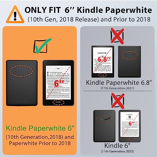 VORI Stand Case for 6" Kindle Paperwhite (Fits 10th Generation 2018 / All Paperwhite Generations Prior to 2018) PU Leather Case Smart Cover with Auto-wake/sleep and Hand Strap, Mandalas Galaxy - Image 2