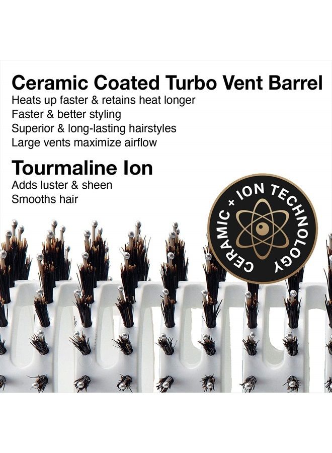 Olivia Garden Ceramic + Ion Turbo Vent Combo Hair Brush (ionic & 100% boar bristles) CITV-COGD (Grande 3 1/4") - Image 2