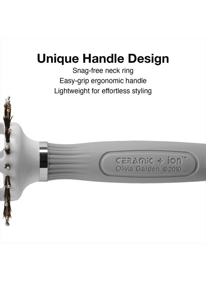 Olivia Garden Ceramic + Ion Turbo Vent Combo Hair Brush (ionic & 100% boar bristles) CITV-COGD (Grande 3 1/4") - Image 4