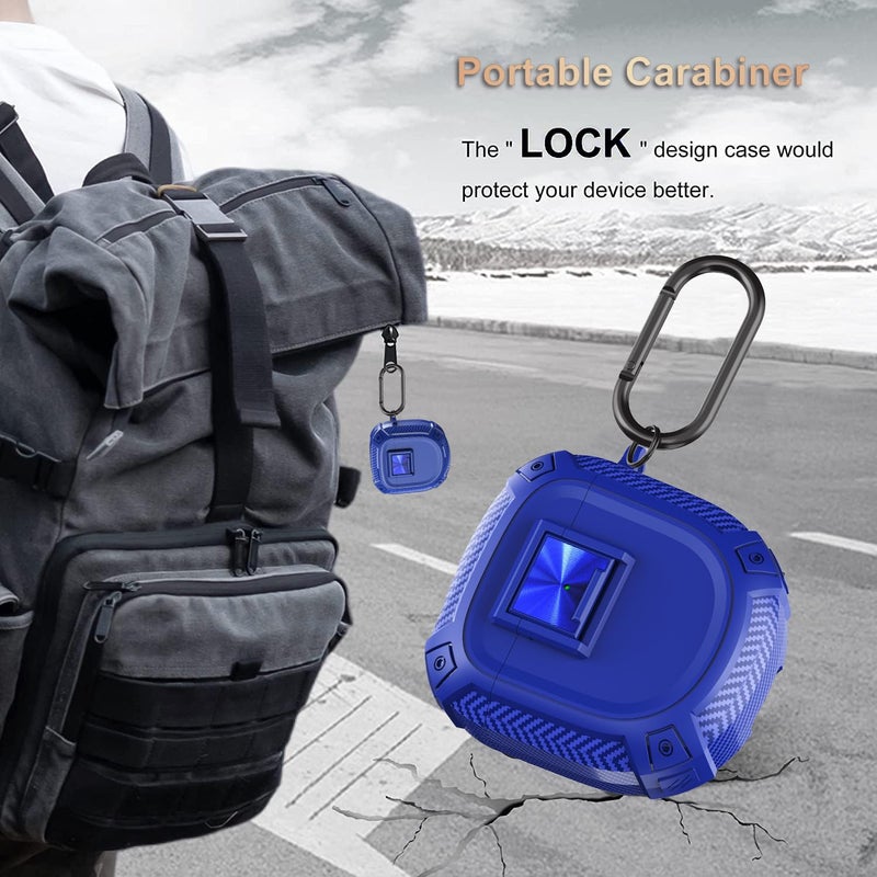 Olytop for New Bose QuietComfort Earbuds II (2022) / Ultra (2023) Case Cover with Lock Clip&Cleaner kit Pen, Rugged Shockproof Protective Hard Skin with Carabiner Men Women for Bose QC 2 - Blue - Image 5