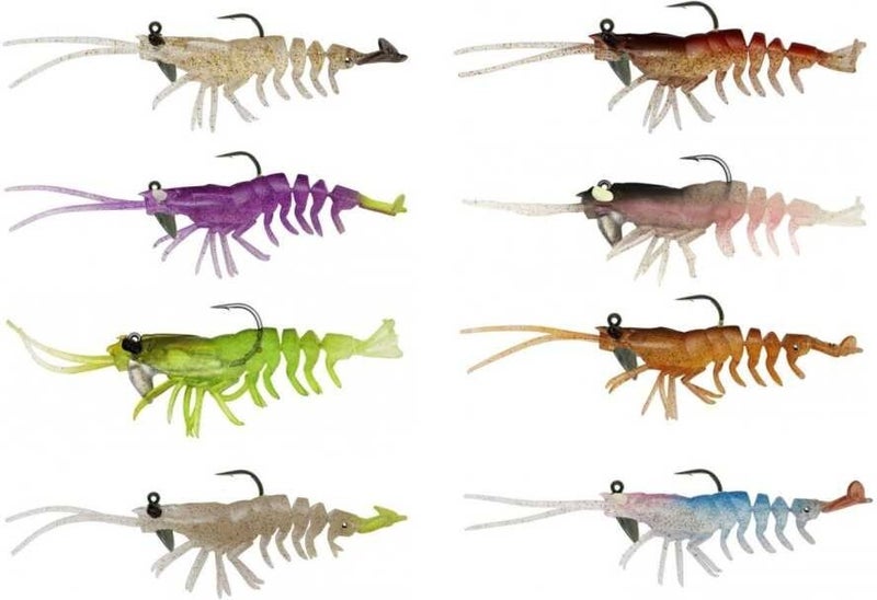 3D Shrimp RTF 9 cm 7 gr Fake Fish 2 Pieces Pink