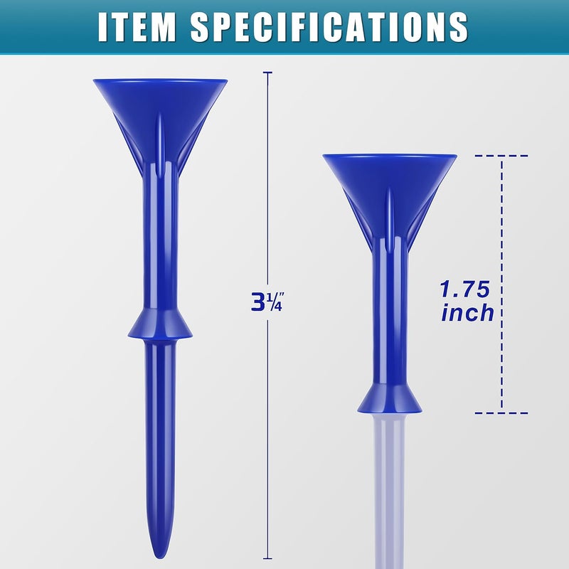 Champkey 3-1/4" Premium Plastic Golf Tees｜Excellent Durability and Stability Tees | Choose Between 25 Pack and 50 Pack - Image 5
